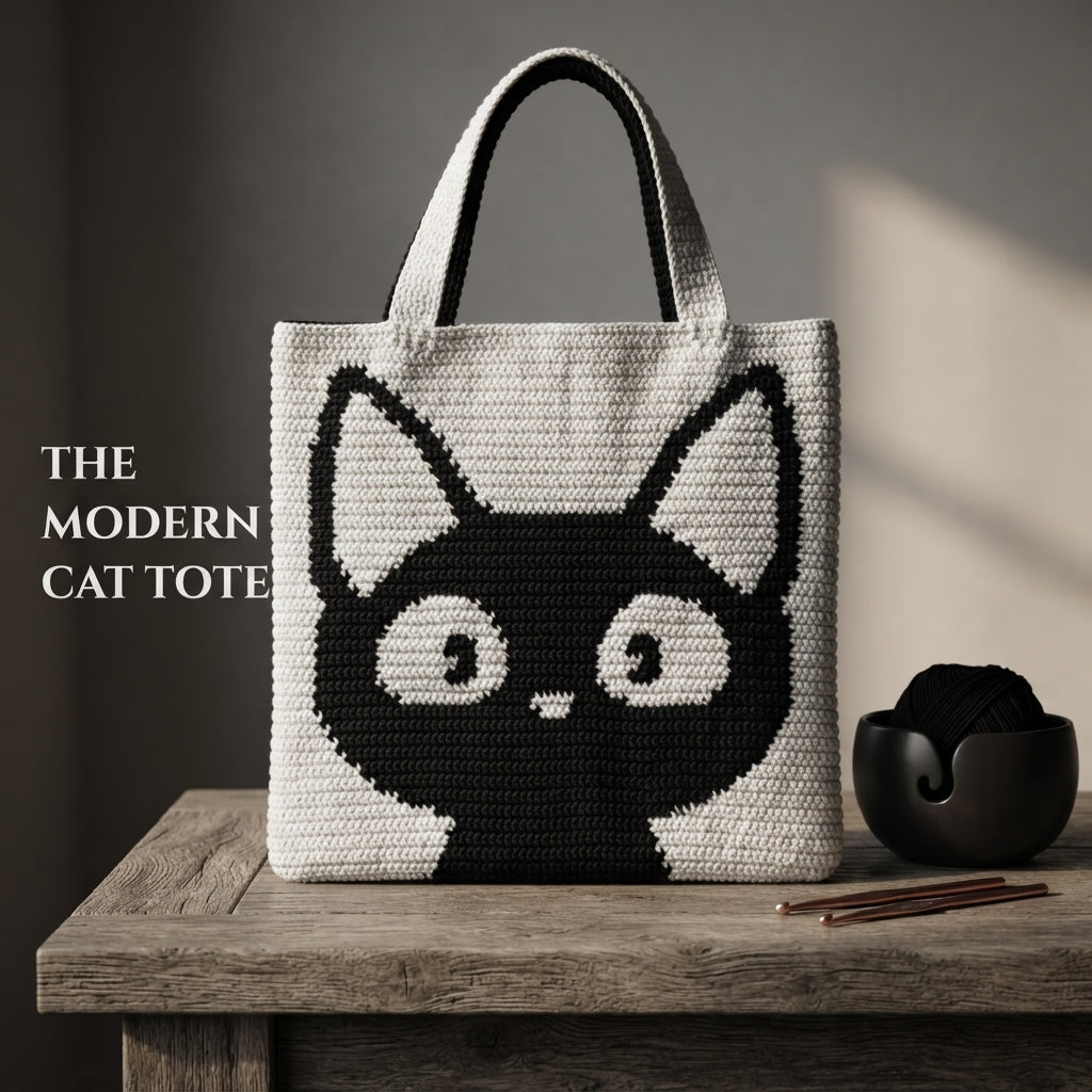 Black Cat Tote V2 | Crochet Pattern PDF
