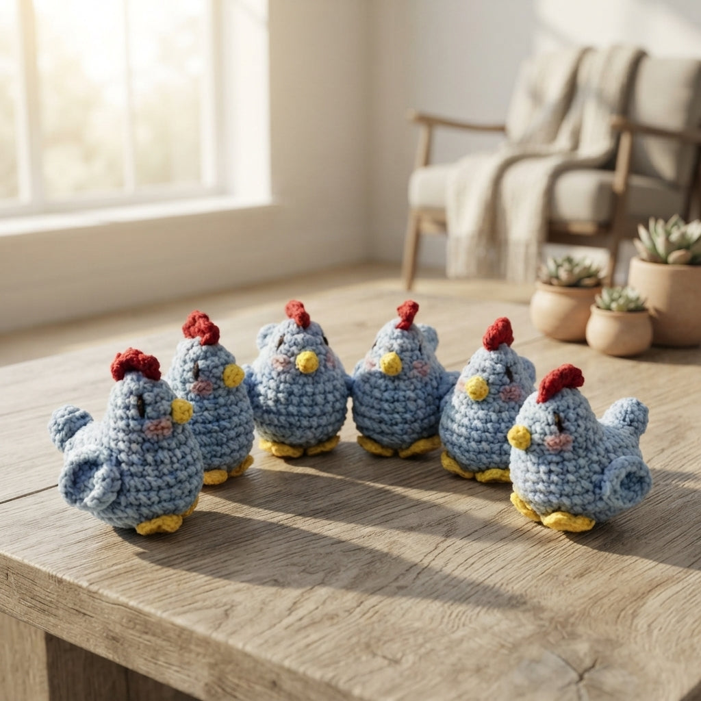 Handcrafted Chicken Keychain | Amigurumi PDF