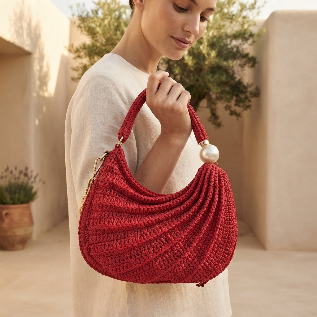 Hobo Bag Modern Shoulder Bag | Crochet Pattern PDF