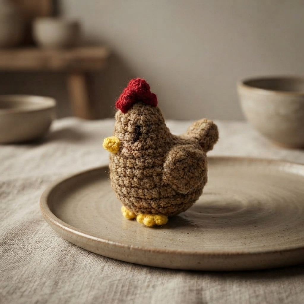 Handcrafted Chicken Keychain | Amigurumi PDF