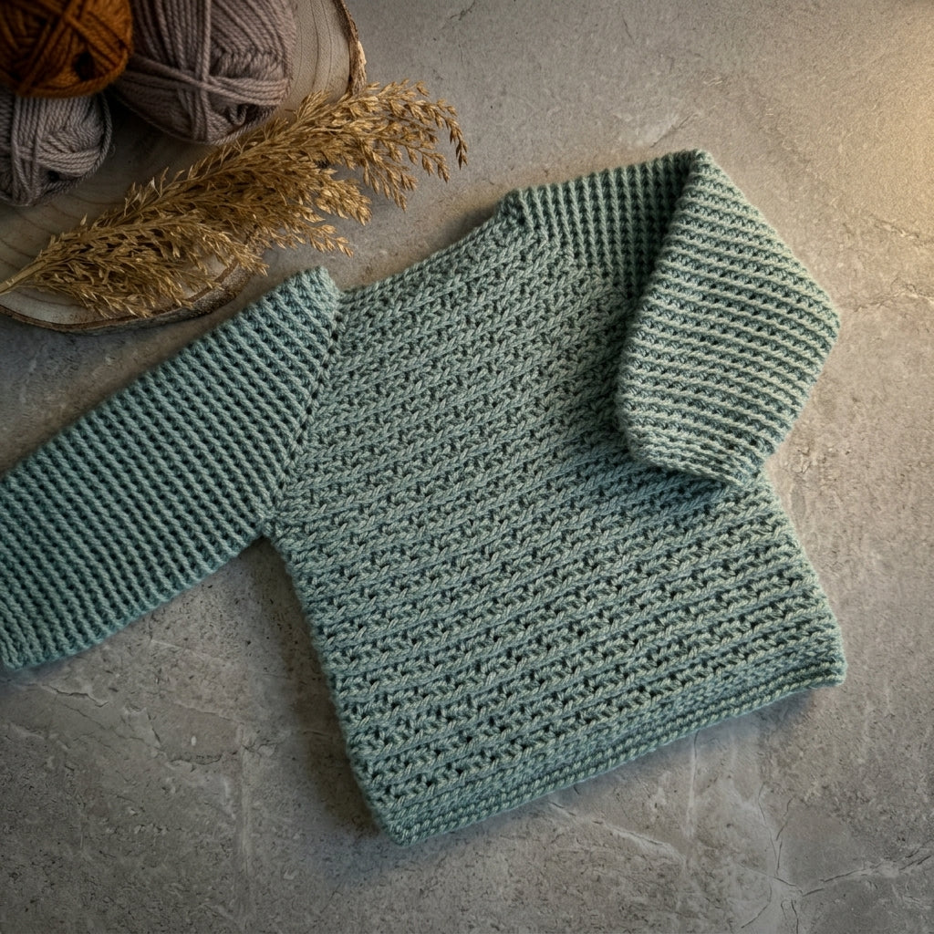 Raglan Baby Sweater | Crochet Pattern PDF