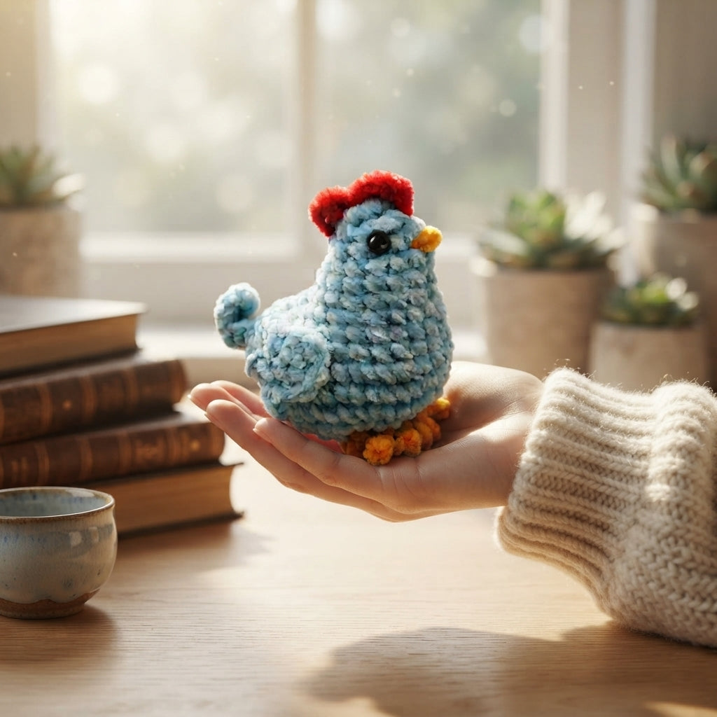 Handcrafted Chicken Keychain | Amigurumi PDF