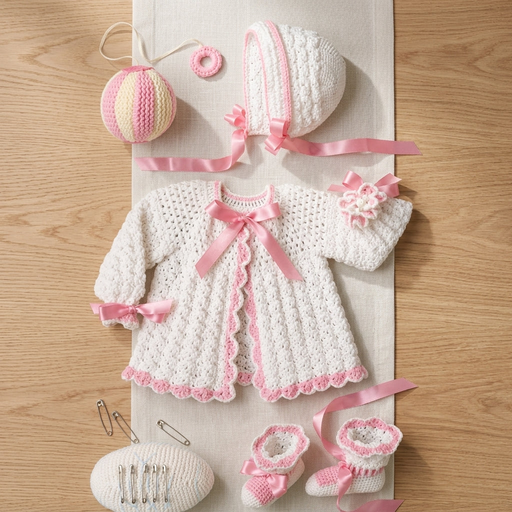 Shell Stitch Baby Sweater | Crochet Pattern PDF