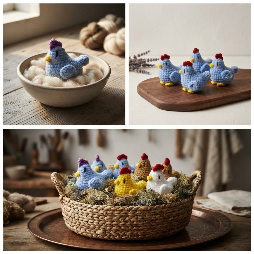 Handcrafted Chicken Keychain | Amigurumi PDF