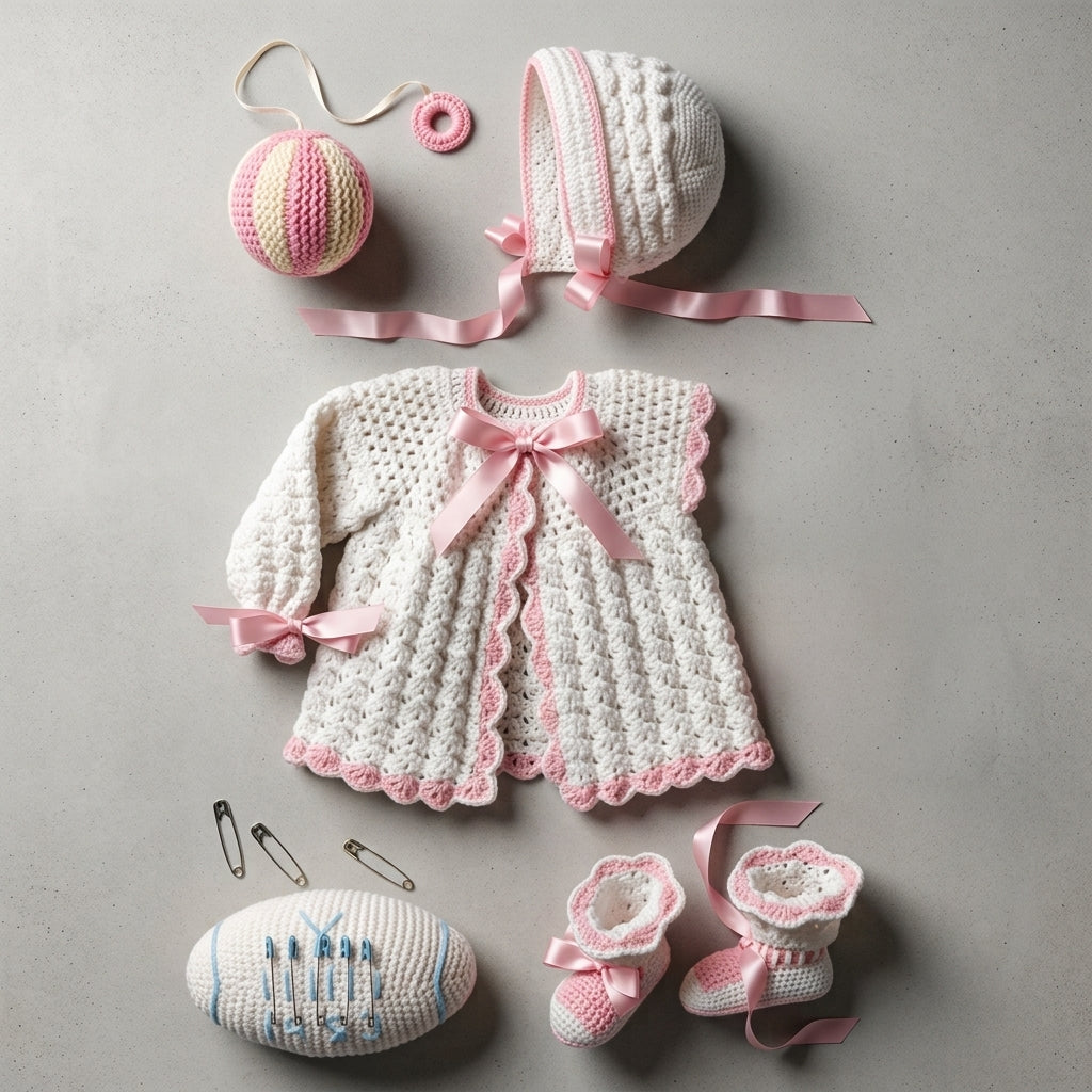 Shell Stitch Baby Sweater | Crochet Pattern PDF