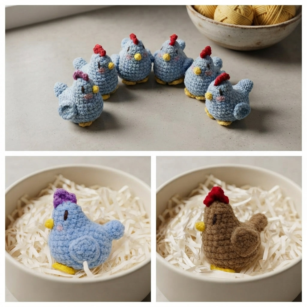 Handcrafted Chicken Keychain | Amigurumi PDF