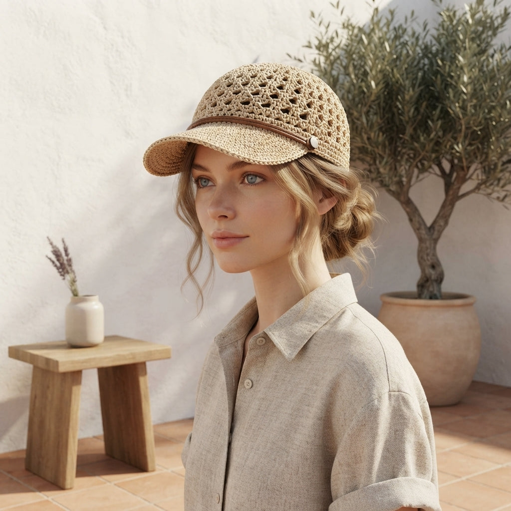 Modern Ponytail Visor | Crochet Hat Pattern PDF