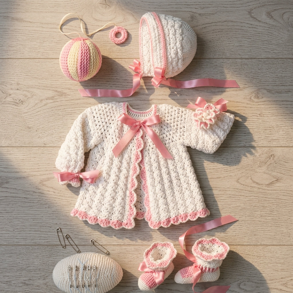 Shell Stitch Baby Sweater | Crochet Pattern PDF