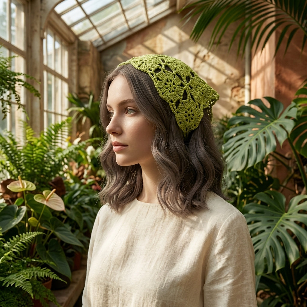 Classic Wildflower Bandana | Crochet Pattern PDF