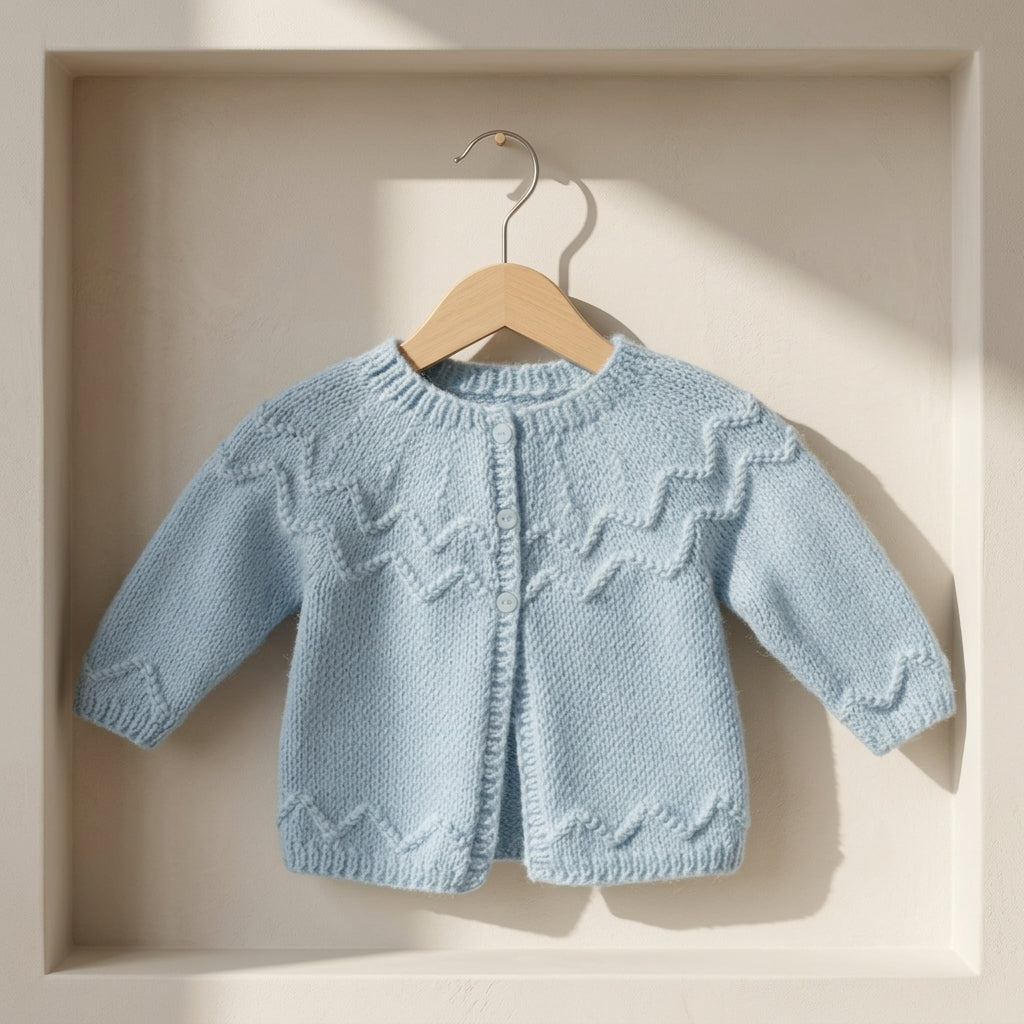 Cardigan Knitting Newborn Baby Cardigan | Crochet Pattern PDF