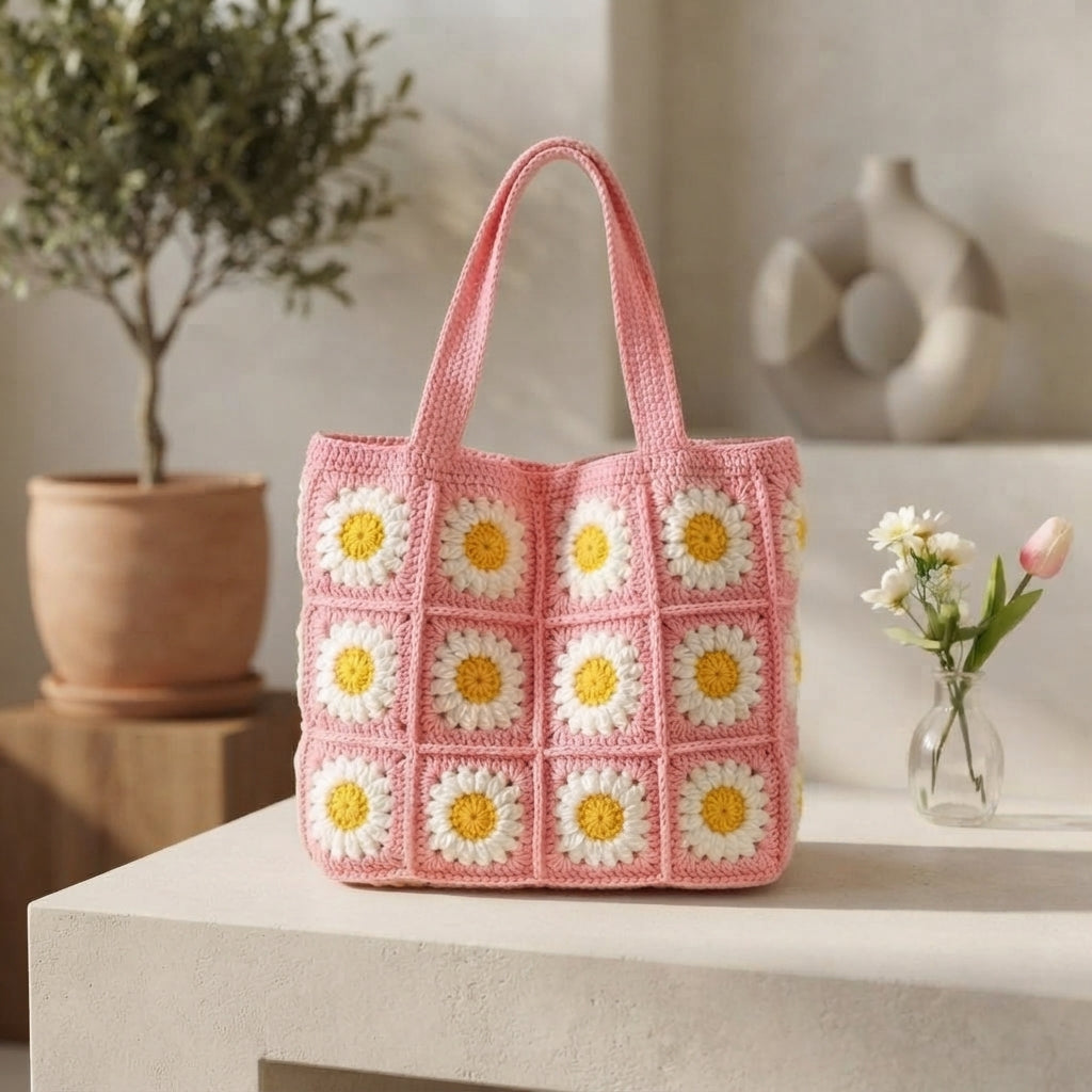 Granny Square Granny Square Tote V8 | Crochet Pattern PDF