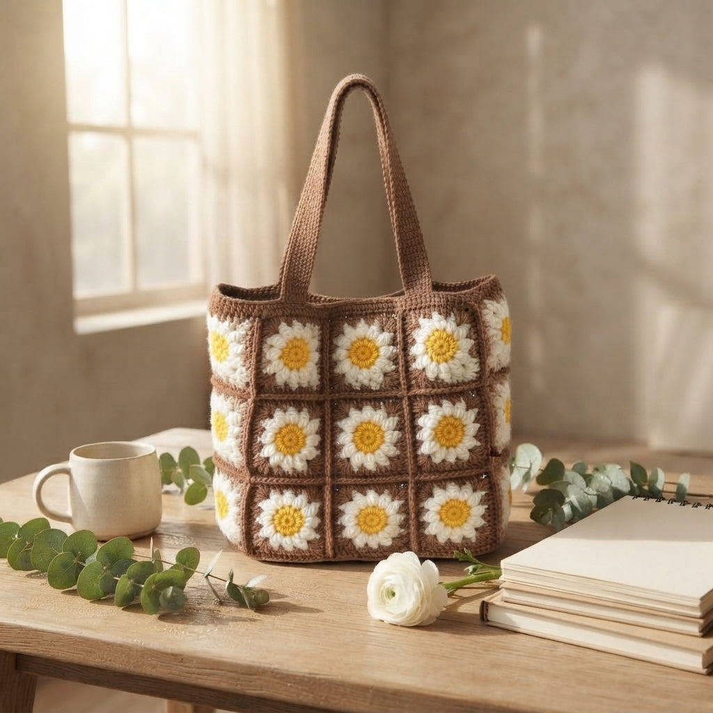 Granny Square Granny Square Tote V8 | Crochet Pattern PDF