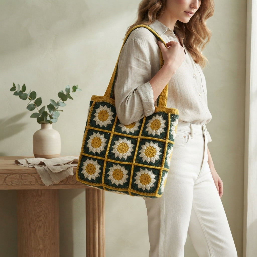Granny Square Granny Square Tote V8 | Crochet Pattern PDF