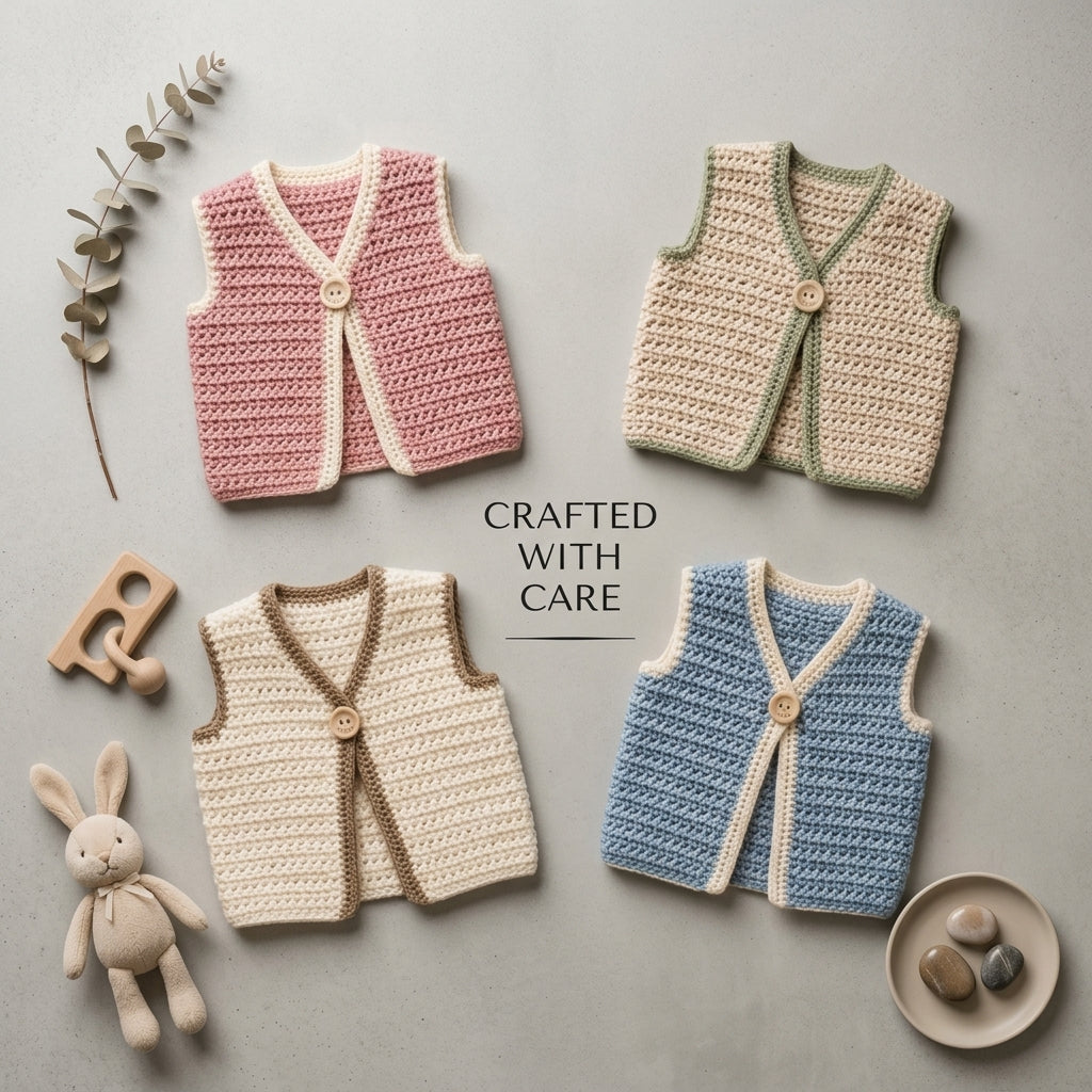 Vest Toddler Vest Baby Cardigan | Crochet Pattern PDF