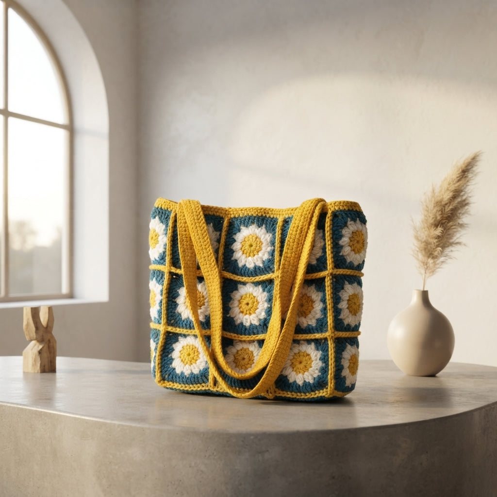 Granny Square Granny Square Tote V8 | Crochet Pattern PDF