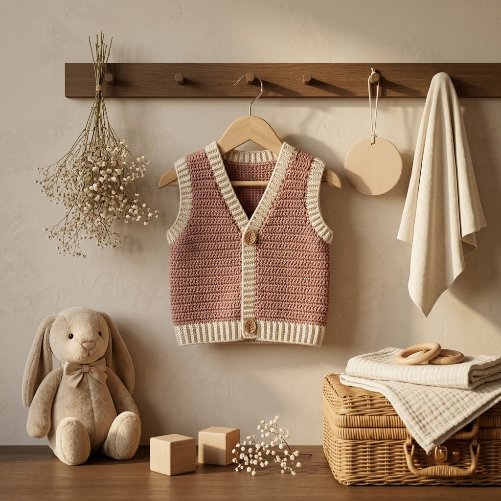 Vest Toddler Vest Baby Cardigan | Crochet Pattern PDF