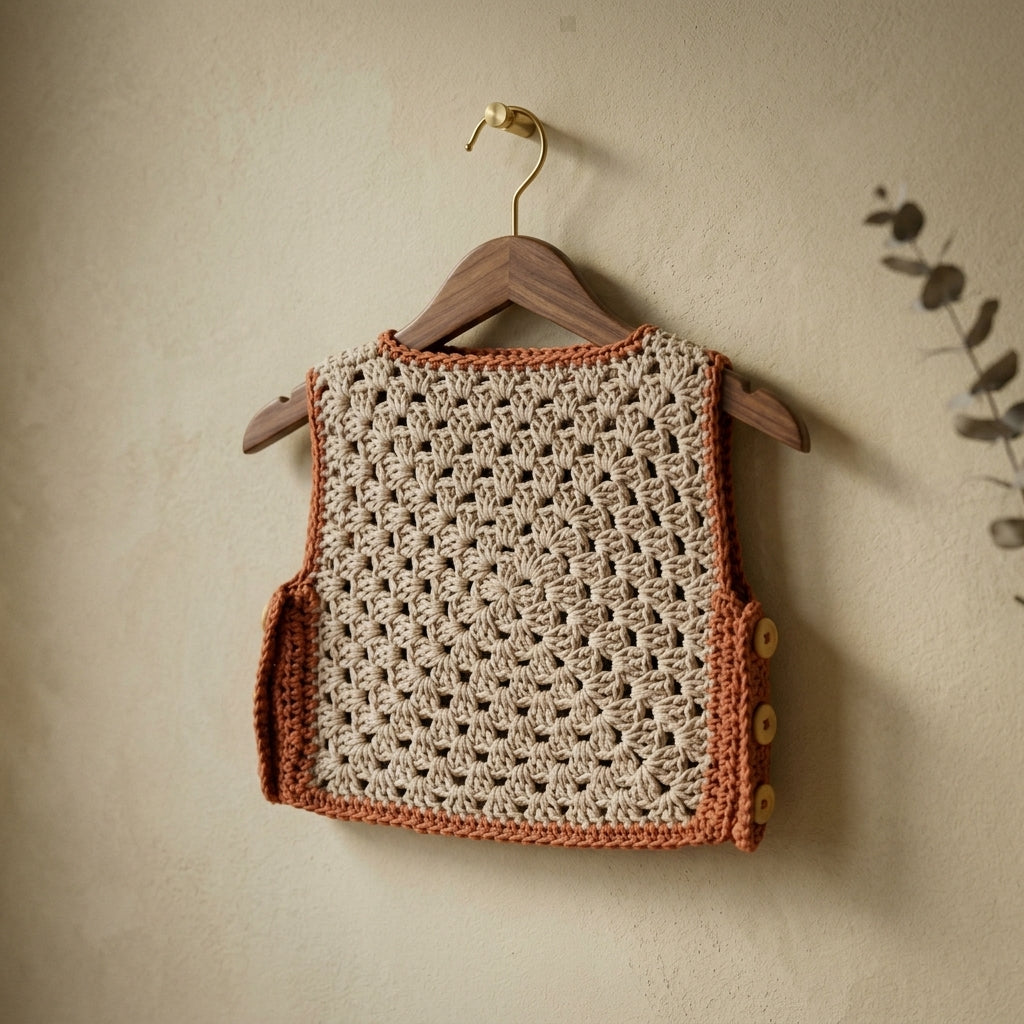 Granny Square Baby Vest | Crochet Pattern PDF