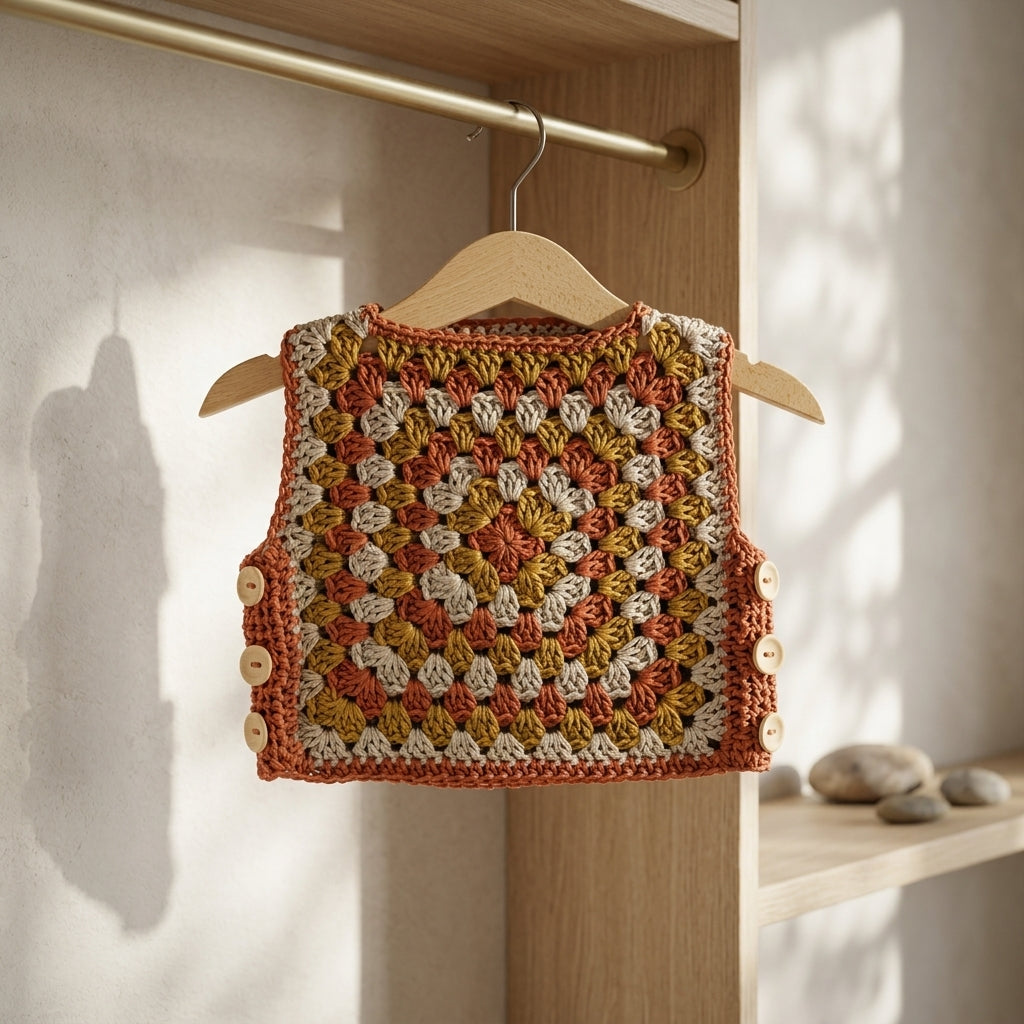 Granny Square Baby Vest | Crochet Pattern PDF