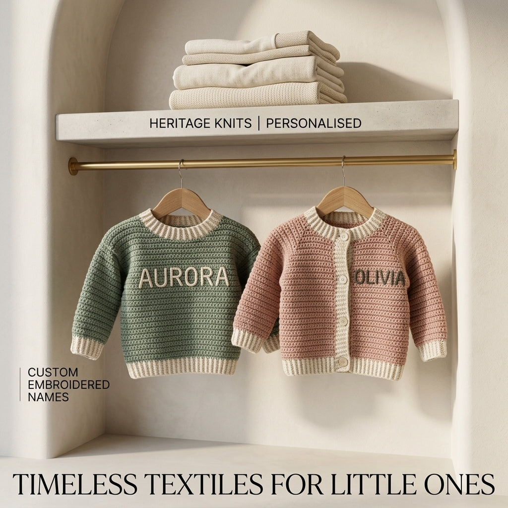 Custom Embroidered Name Baby Cardigan | Crochet Pattern PDF