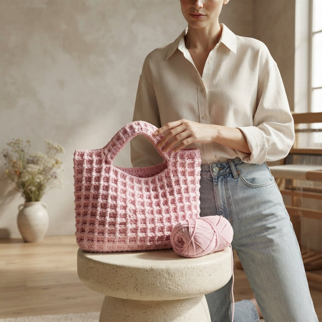 Waffle Handbag Handbag | Crochet Pattern PDF
