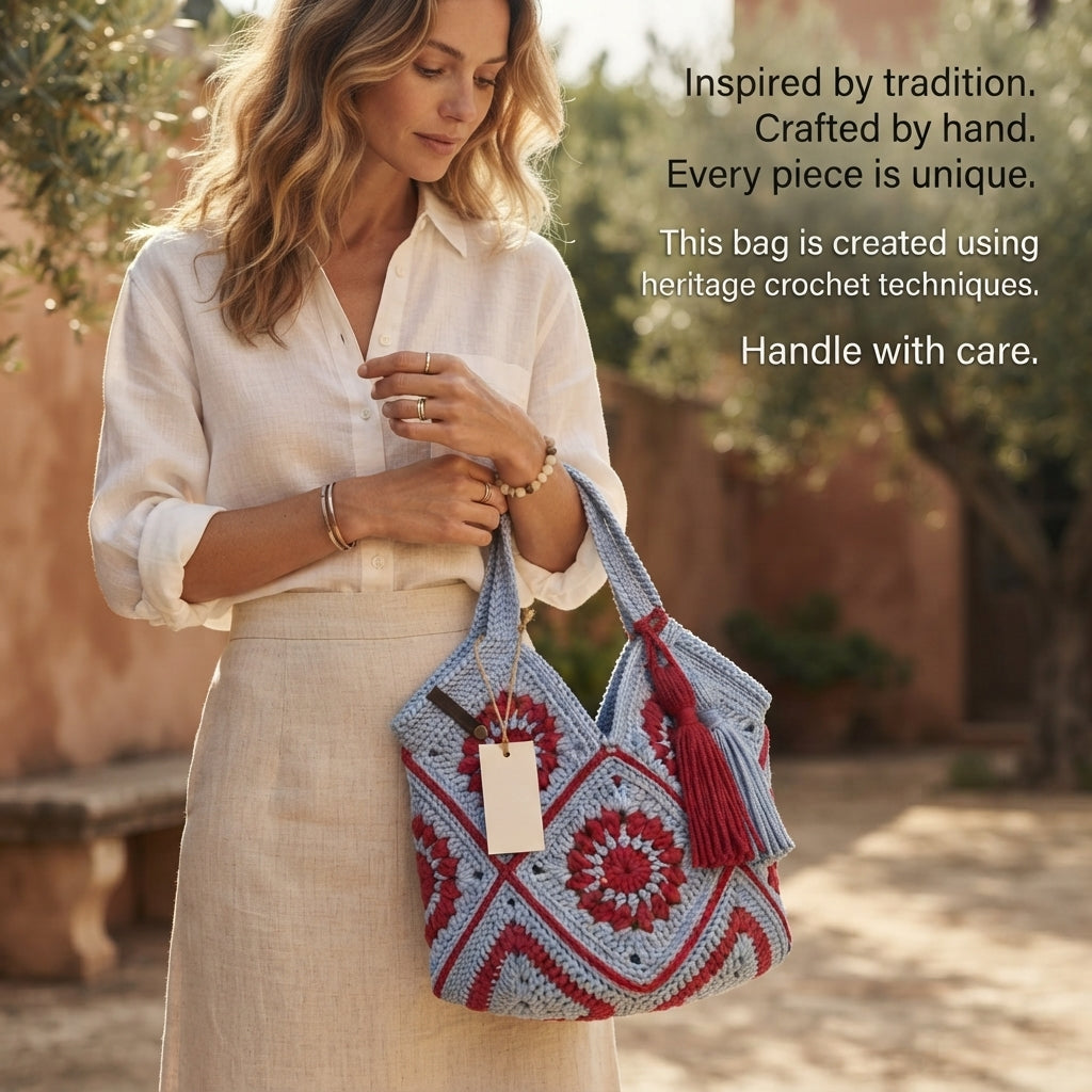 Market Bag Granny Square Tote | Crochet Pattern PDF