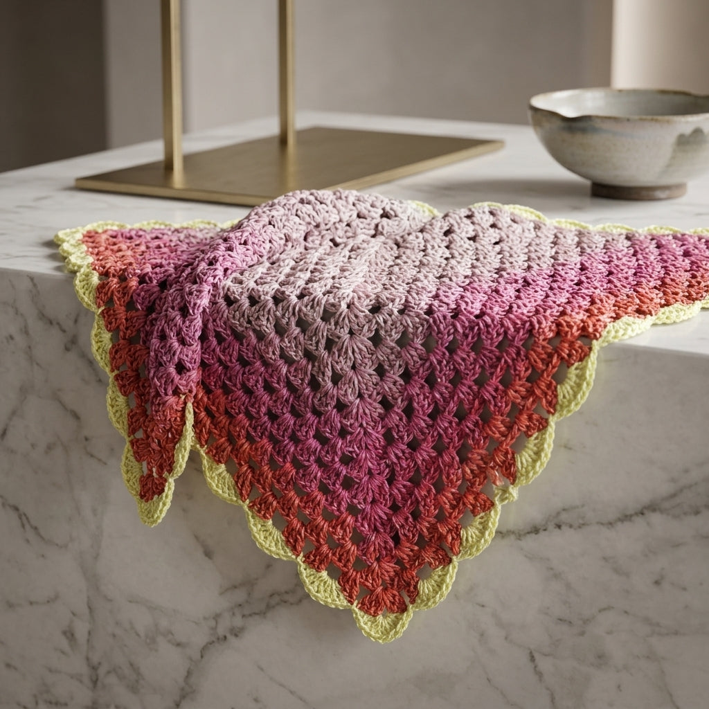 Granny Stitch Head Scarf | Beginner Crochet Pattern PDF