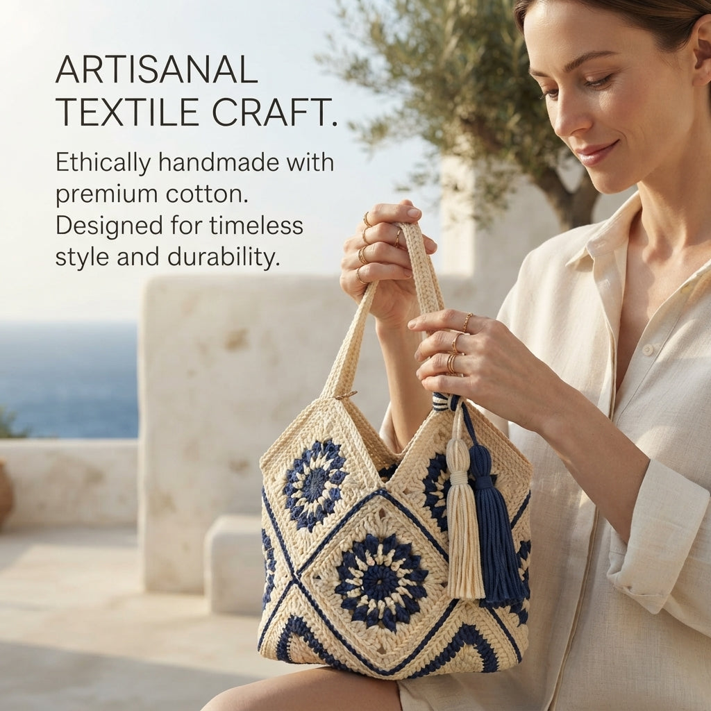Market Bag Granny Square Tote | Crochet Pattern PDF