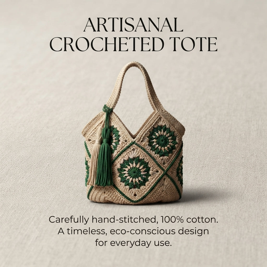 Market Bag Granny Square Tote | Crochet Pattern PDF