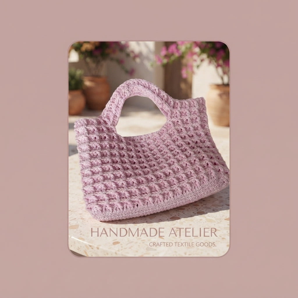 Waffle Handbag Handbag | Crochet Pattern PDF