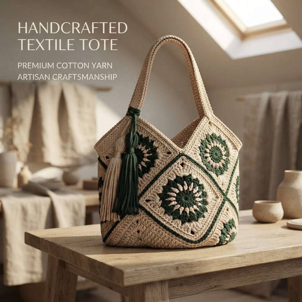 Market Bag Granny Square Tote | Crochet Pattern PDF