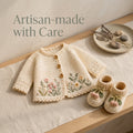 Floral Embroidered Cardigan Baby Cardigan | Crochet Pattern PDF