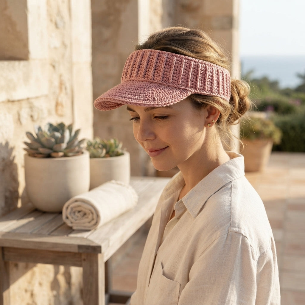 Beautiful Sun Visor | Crochet Sun Hat Pattern — Design 12