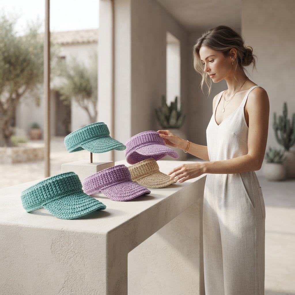 Beautiful Sun Visor | Crochet Sun Hat Pattern — Design 12