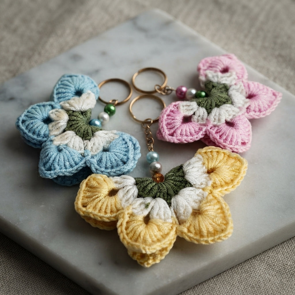 4+ Adorable Keychain Patterns | Crochet PDF Set