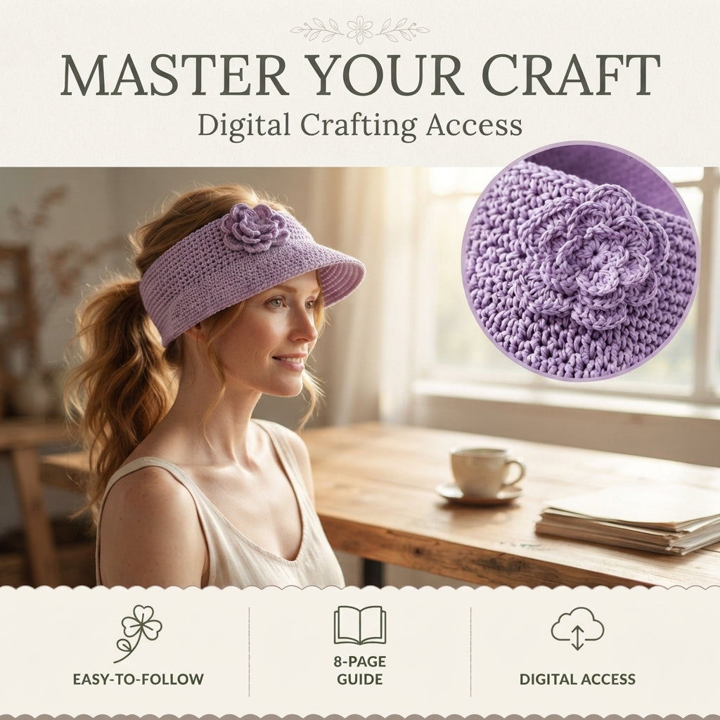 Chic Sun Visor | PDF Crochet Guide — Design 11