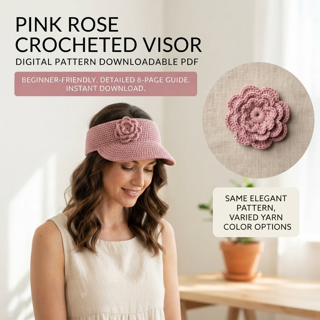 Chic Sun Visor | PDF Crochet Guide — Design 11
