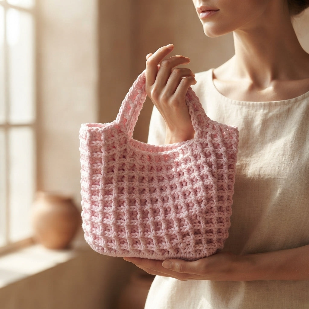 Waffle Handbag Handbag | Crochet Pattern PDF