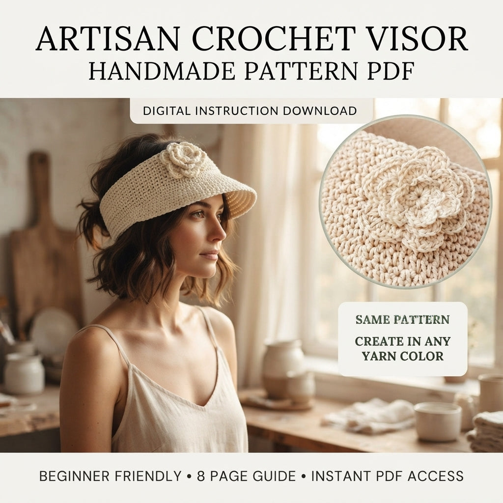 Chic Sun Visor | PDF Crochet Guide — Design 11