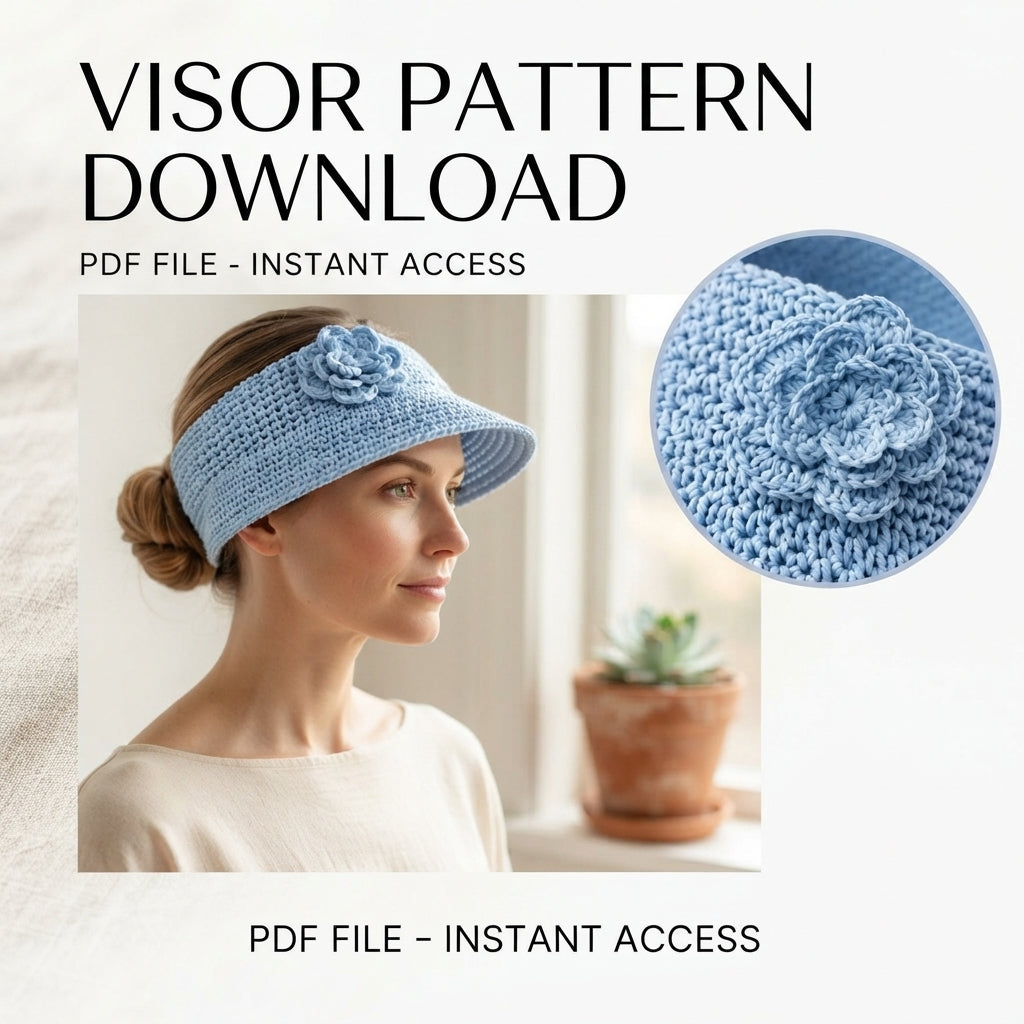Chic Sun Visor | PDF Crochet Guide — Design 11