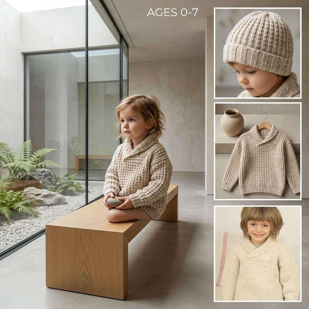 Boys Knit Sweater Baby Sweater | Crochet Pattern PDF