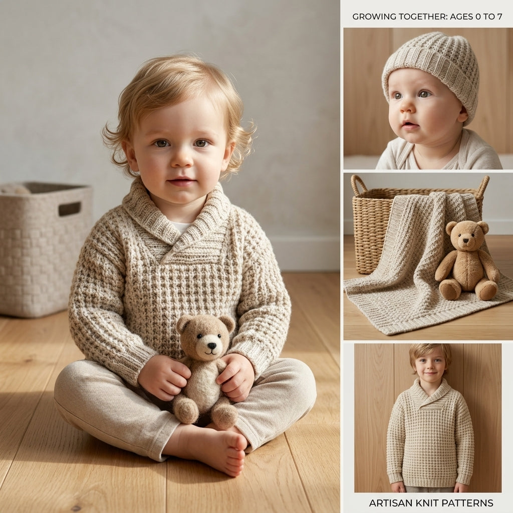 Boys Knit Sweater Baby Sweater | Crochet Pattern PDF