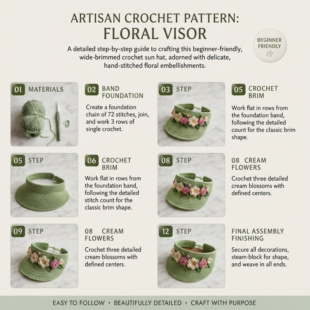 Classic Sun Visor | Crochet Pattern Download — Design 5