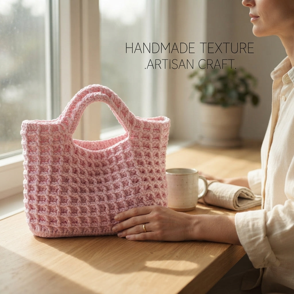 Waffle Handbag Handbag | Crochet Pattern PDF