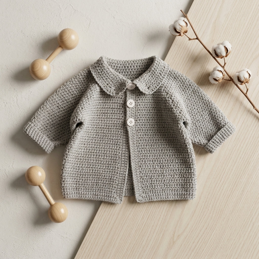 Newborn Years Cardigan Baby Cardigan | Crochet Pattern PDF