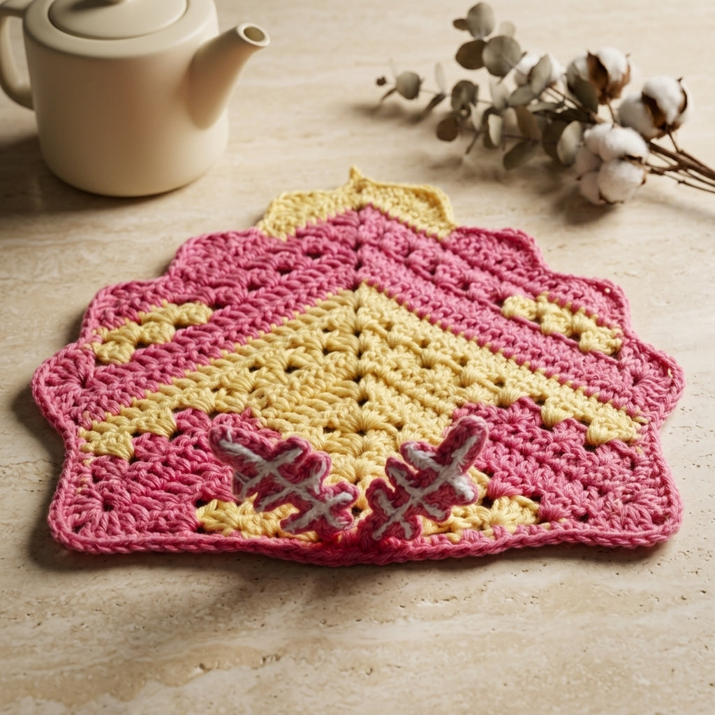 Rosy Maple & Luna Moth Bandana | Crochet Pattern PDF