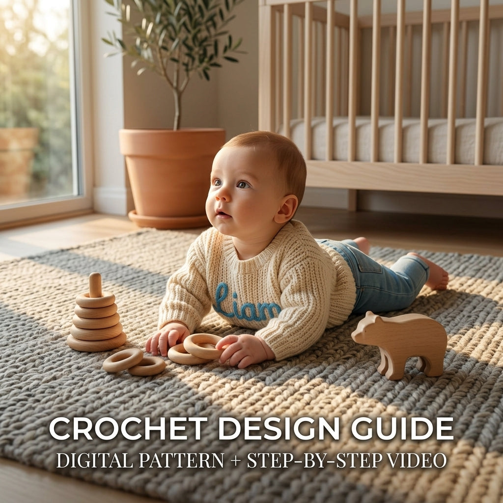 Sweater Personalized Name Baby Sweater | Crochet Pattern PDF
