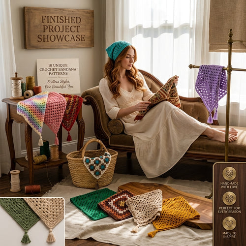 10-in-1 Boho Bandana Bundle | Crochet Pattern PDF