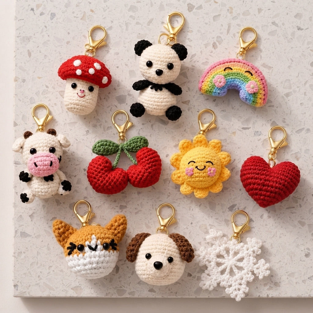 Mega 10 Crochet Keychain Patterns | PDF Bundle — Design 3