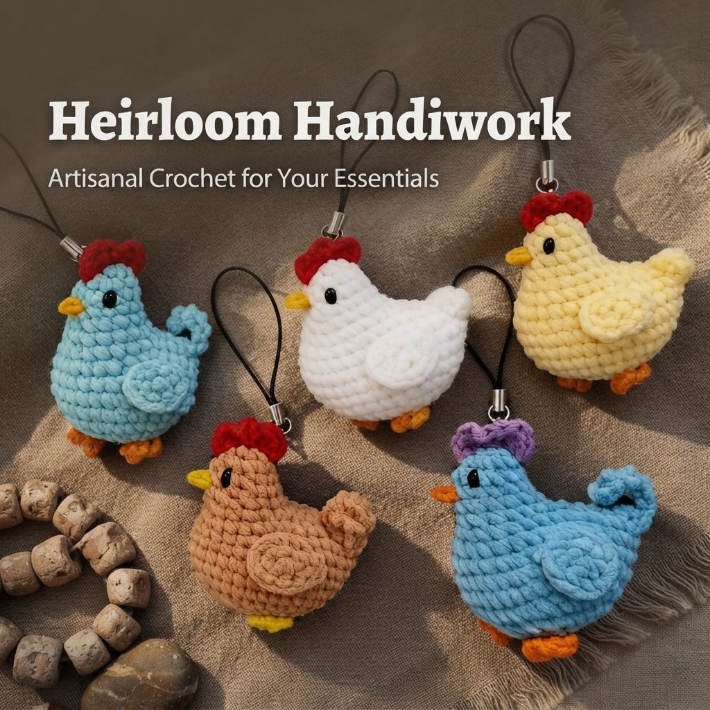Handcrafted Chicken Keychain | Amigurumi PDF — Design 2