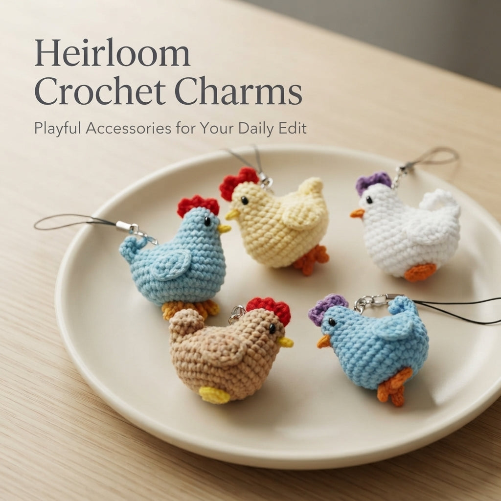 Handcrafted Chicken Keychain | Amigurumi PDF — Design 2